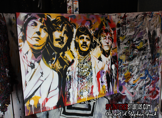 Beatles Spray Paint Art