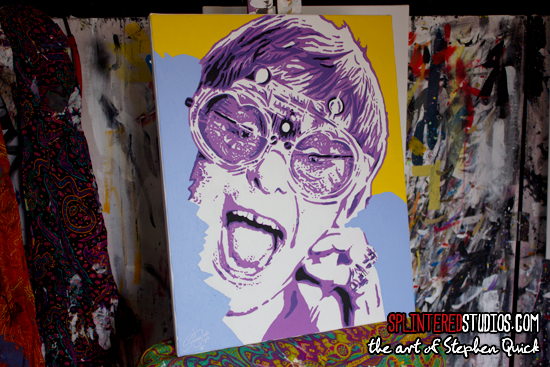 Elton John Windshield Wipers Painting