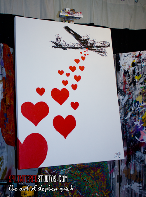 Love War Satire painting