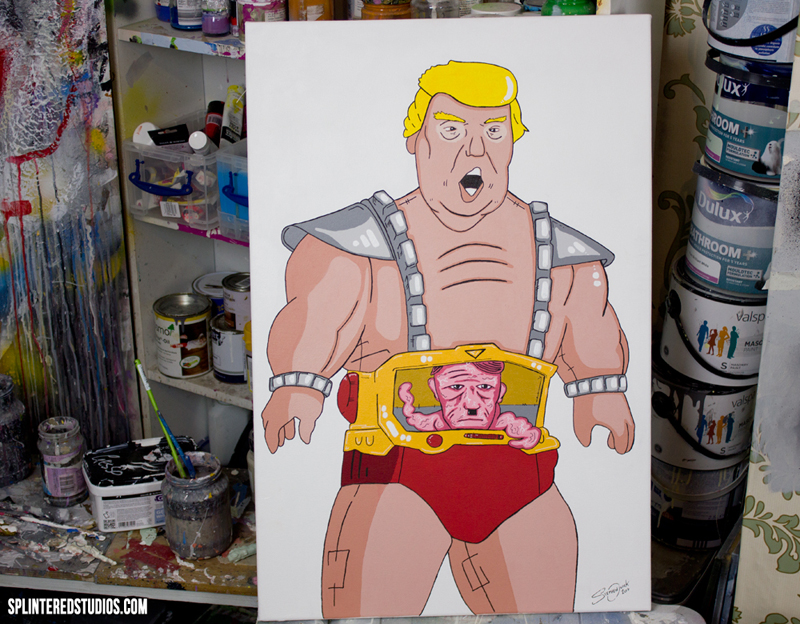 Trump, Krang, Hitler, TMNT Painting