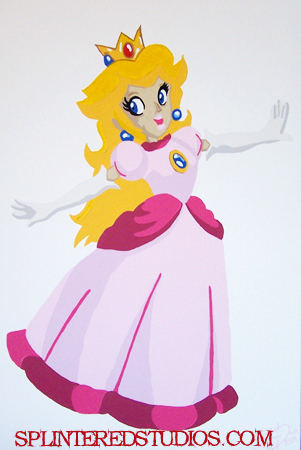 princess peach mario painting