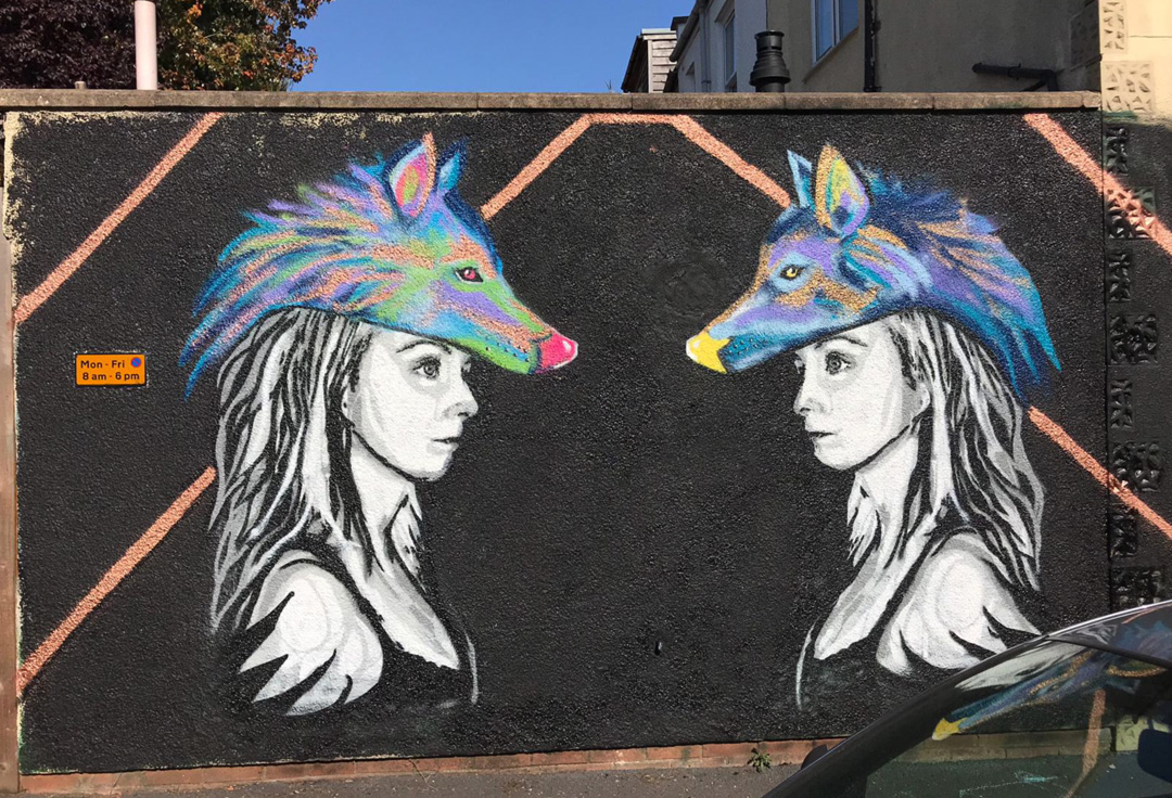 Wolf Sisters Mural - Bristol