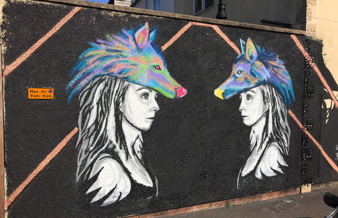 Wolf Sisters Mural - Bristol