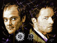castiel and crowley painting